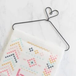 Metal Needlework Hanger With Heart Top -Olympus Handmade Store needlework hanger 16