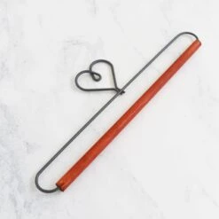 Heart Needlework Hanger With Wooden Dowel -7-1/2" -Olympus Handmade Store needlework hanger 23