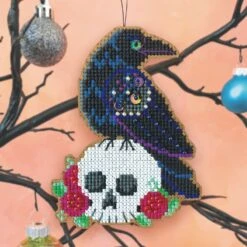 Nevermore Cross Stitch Halloween Ornament Kit