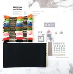 Nighttime Cross Stitch Pattern 7 Nighttime Cross Stitch Pattern -Olympus Handmade Store nighttime kit