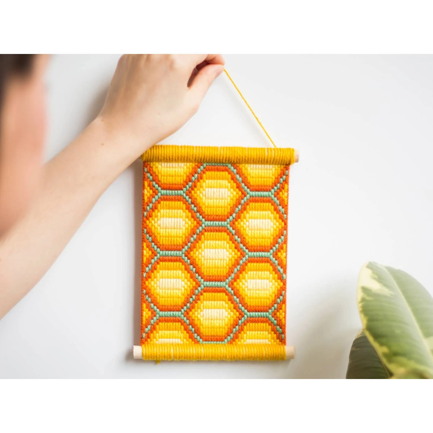 Bargello Needlepoint Kit - Honeycomb Wall Hanging 4 Bargello Needlepoint Kit - Honeycomb Wall Hanging - Image 2