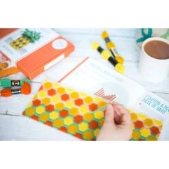 Bargello Needlepoint Kit - Honeycomb Plant Pot Kit -Olympus Handmade Store oh so bootiful bargello needlepoint kit honeycomb pot 04