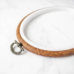 Olympus Faux Wood Flexible Embroidery Hoop - Oval -Olympus Handmade Store olympus faux wood flexihoop embroidery hoop oval 4