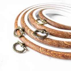 Olympus Faux Wood Flexible Embroidery Hoop - Round -Olympus Handmade Store olympus faux wood flexihoop embroidery hoop round 2