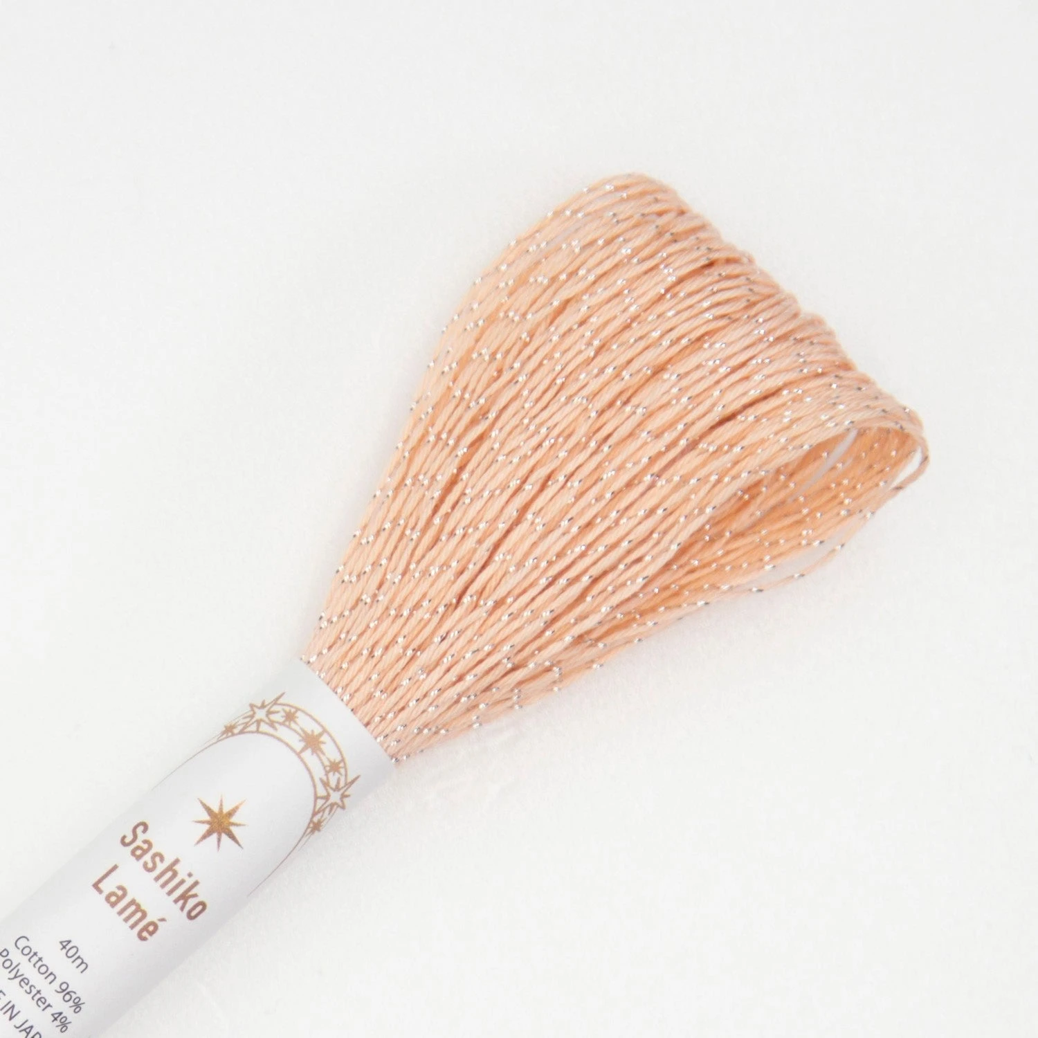 Olympus Japanese Lamé Sashiko Thread - Salmon (#SL6) 3 Olympus Japanese Lamé Sashiko Thread - Salmon (#SL6)