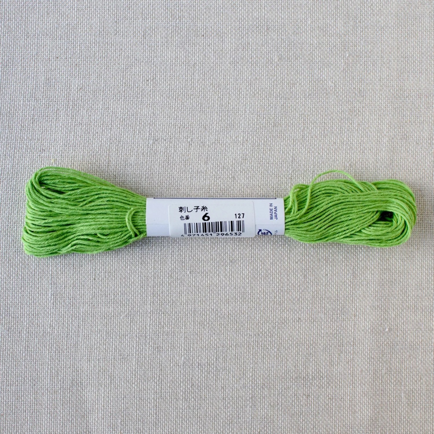 Olympus Japanese Sashiko Thread - Yellowish Green (#6) 4 Olympus Japanese Sashiko Thread - Yellowish Green (#6) - Image 2