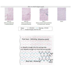 Olympus Sashiko Weaving (Kuguri-Sashi) Sampler Cloth - Kikkoh Hansashi White -Olympus Handmade Store olympus woven sashiko Kikki Hana Zashi 01