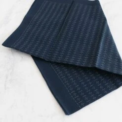 Olympus Sashiko Weaving (Kuguri-Sashi) Sampler Cloth - Kikkoh Hansashi Navy -Olympus Handmade Store olympus woven sashiko Kikki Hana Zashi navy 02