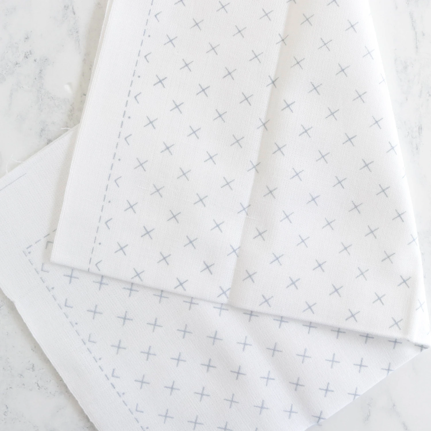 Olympus Sashiko Weaving (Kuguri-Sashi) Sampler Cloth - Asagao White 5 Olympus Sashiko Weaving (Kuguri-Sashi) Sampler Cloth - Asagao White - Image 3