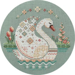 Blooming Swan Cross Stitch Pattern