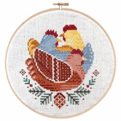 French Hen Cross Stitch Pattern