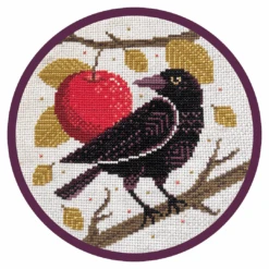 Orchard Raven Cross Stitch Pattern