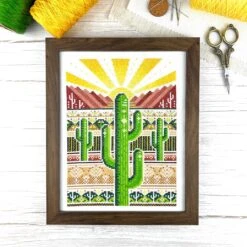 Ecoregions Cross Stitch Pattern Collection - Sonoran Desert -Olympus Handmade Store pigeon coop cross stitch sonoran dessert 07