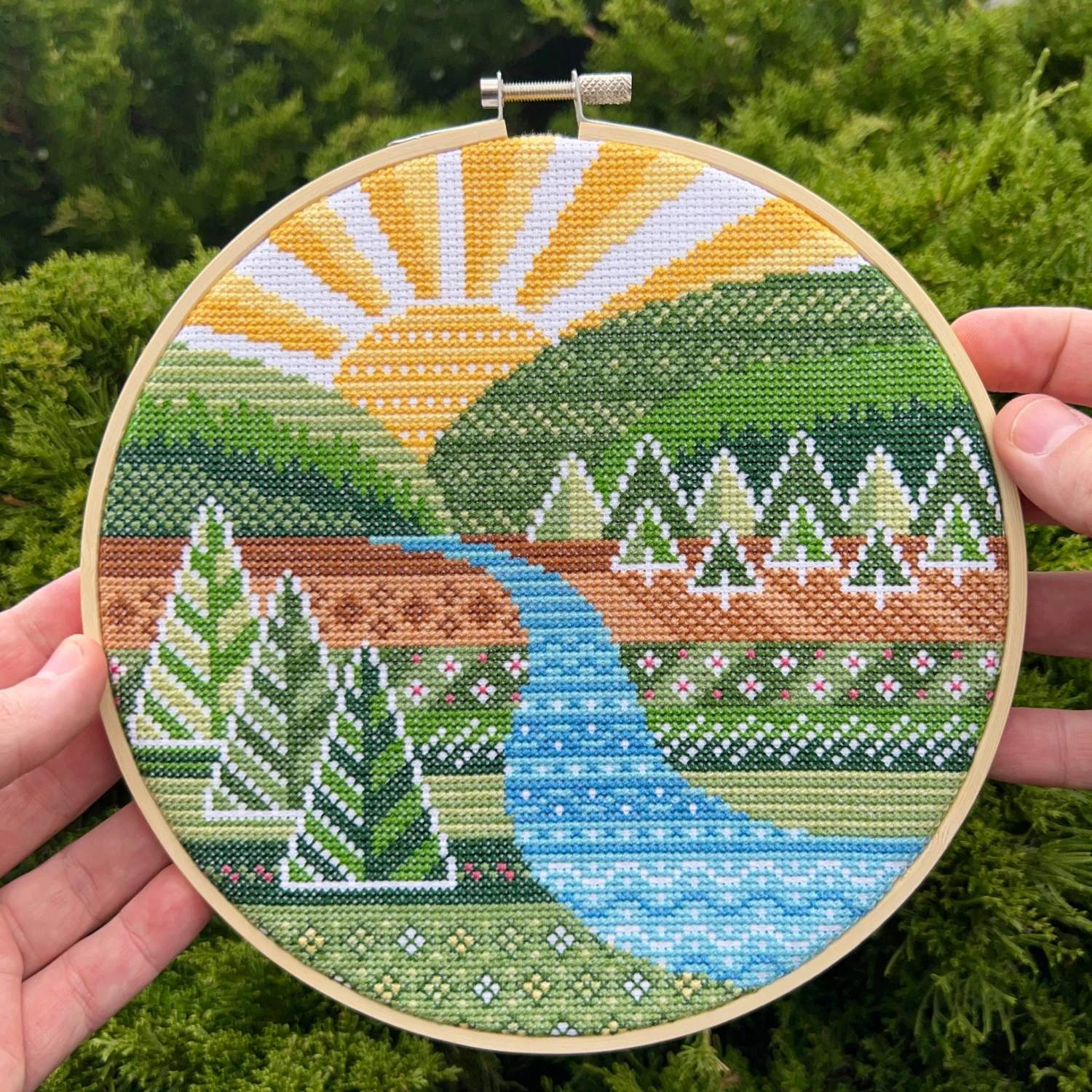 Winding River Cross Stitch Pattern 4 Winding River Cross Stitch Pattern - Image 2