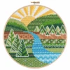 Winding River Cross Stitch Pattern -Olympus Handmade Store pigeon coop cross stitch winding river 03
