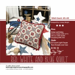 Red, White, And Blue Quilt Cross Stitch Pattern -Olympus Handmade Store primrose cross stitch rwb quilt 03