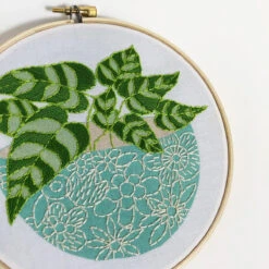 Blue Flower Pot Hand Embroidery Kit 8 Blue Flower Pot Hand Embroidery Kit -Olympus Handmade Store rikrack embroidery kit blue flower pot 3