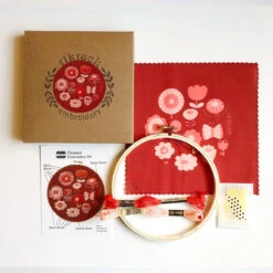 Flowers Hand Embroidery Kit -Olympus Handmade Store rikrack embroidery kit flowers 2