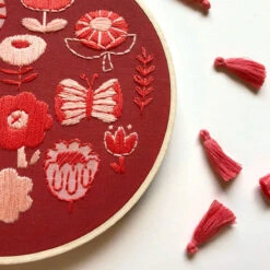 Flowers Hand Embroidery Kit -Olympus Handmade Store rikrack embroidery kit flowers 0001 Layer2