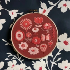 Flowers Hand Embroidery Kit -Olympus Handmade Store rikrack embroidery kit flowers 0003 Layer4