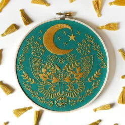 Lunar Moth Hand Embroidery Kit