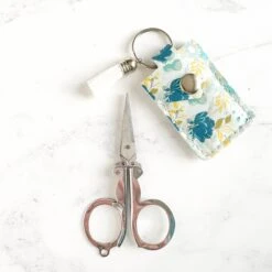 Folding Scissors With Leather Pouch - Feed My Soul -Olympus Handmade Store riley blake folding scissors pouch 01