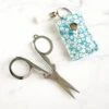 Folding Scissors With Leather Pouch - Spring Gardens -Olympus Handmade Store riley blake folding scissors pouch 15