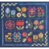 Gathering Bright Blooms Cross Stitch Pattern