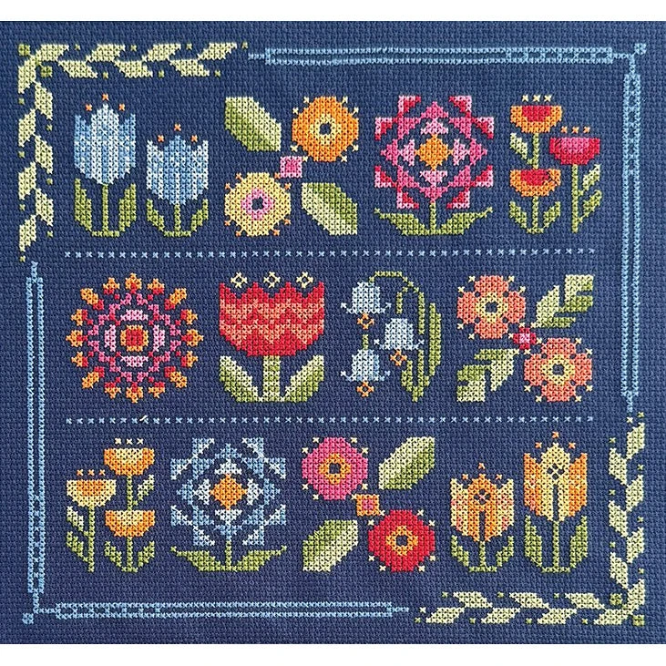 Gathering Bright Blooms Cross Stitch Pattern 3 Gathering Bright Blooms Cross Stitch Pattern