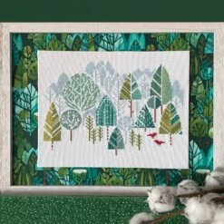 Pine Crossing Cross Stitch Pattern