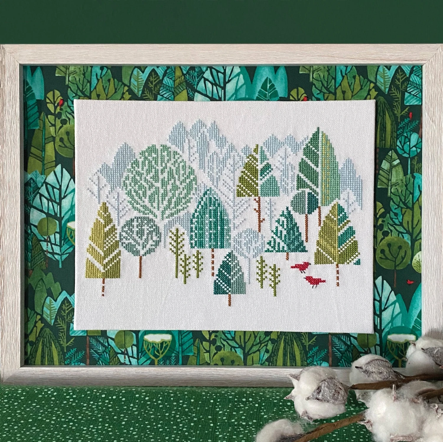 Pine Crossing Cross Stitch Pattern 3 Pine Crossing Cross Stitch Pattern