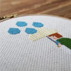 Il Pleut (It's Raining) Cross Stitch Pattern -Olympus Handmade Store samanta purdy il pleut 1