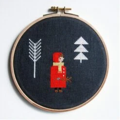 Snow Walk Cross Stitch Pattern
