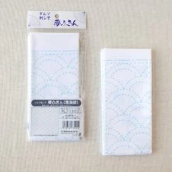 Japanese Sashiko White Sampler Cloth - Waves -Olympus Handmade Store sashiko sampler cloth white 01 1