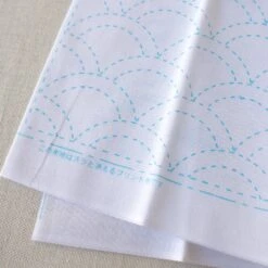 Japanese Sashiko White Sampler Cloth - Waves -Olympus Handmade Store sashiko sampler cloth white 01 3