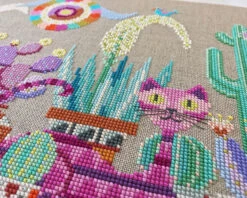 Cactus Cat Cross Stitch Pattern -Olympus Handmade Store satsuma street cactus cat cross stitch pattern 03