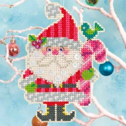 Candy Claus Cross Stitch Ornament Kit
