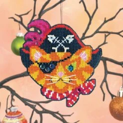 One-Eyed Jack Cross Stitch Halloween Ornament Kit