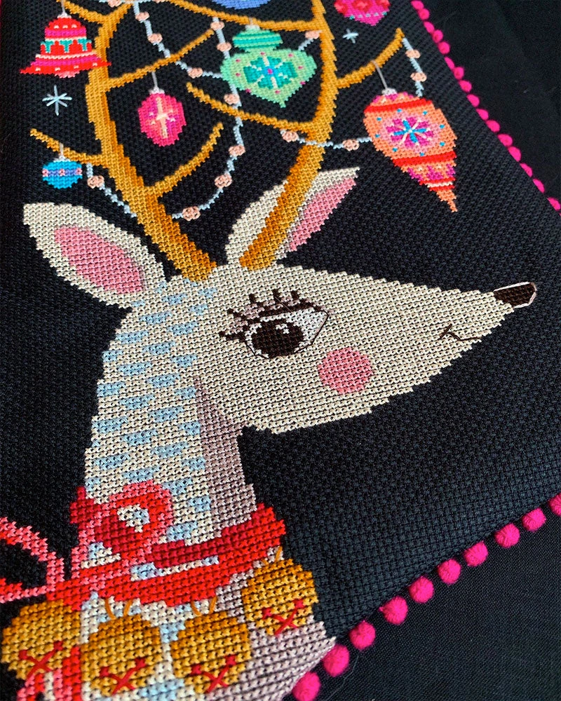 Oh Deer! Christmas Stocking Cross Stitch Pattern 4 Oh Deer! Christmas Stocking Cross Stitch Pattern - Image 2