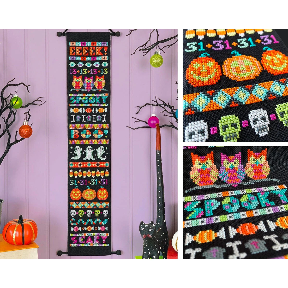 Ghastly Greetings Cross Stitch Pattern 4 Ghastly Greetings Cross Stitch Pattern - Image 2