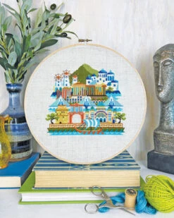 Pretty Little Greece Cross Stitch Pattern -Olympus Handmade Store satsuma street cross stitch pattern greece 02