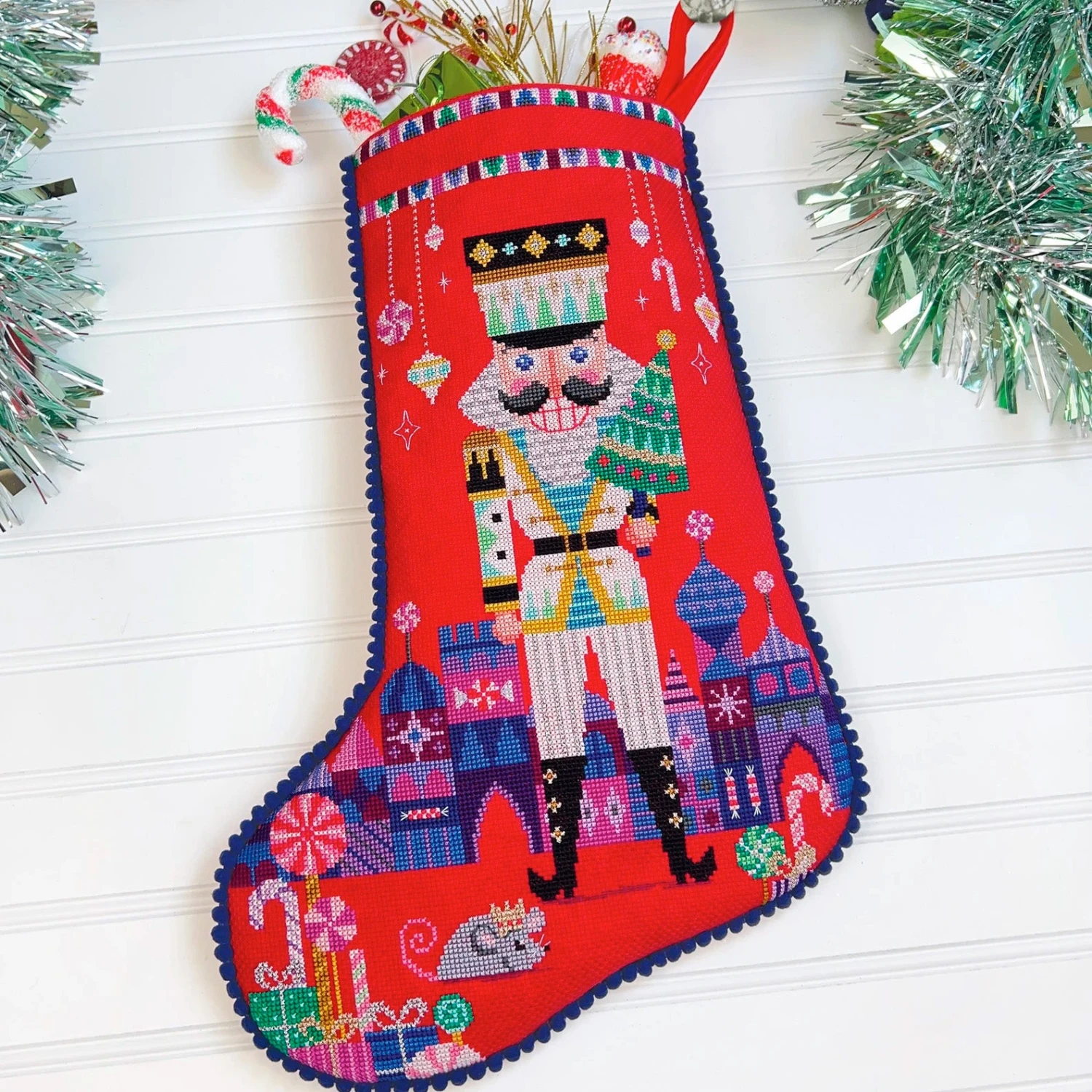 Nutty Or Nice Christmas Stocking Cross Stitch Pattern 3 Nutty Or Nice Christmas Stocking Cross Stitch Pattern