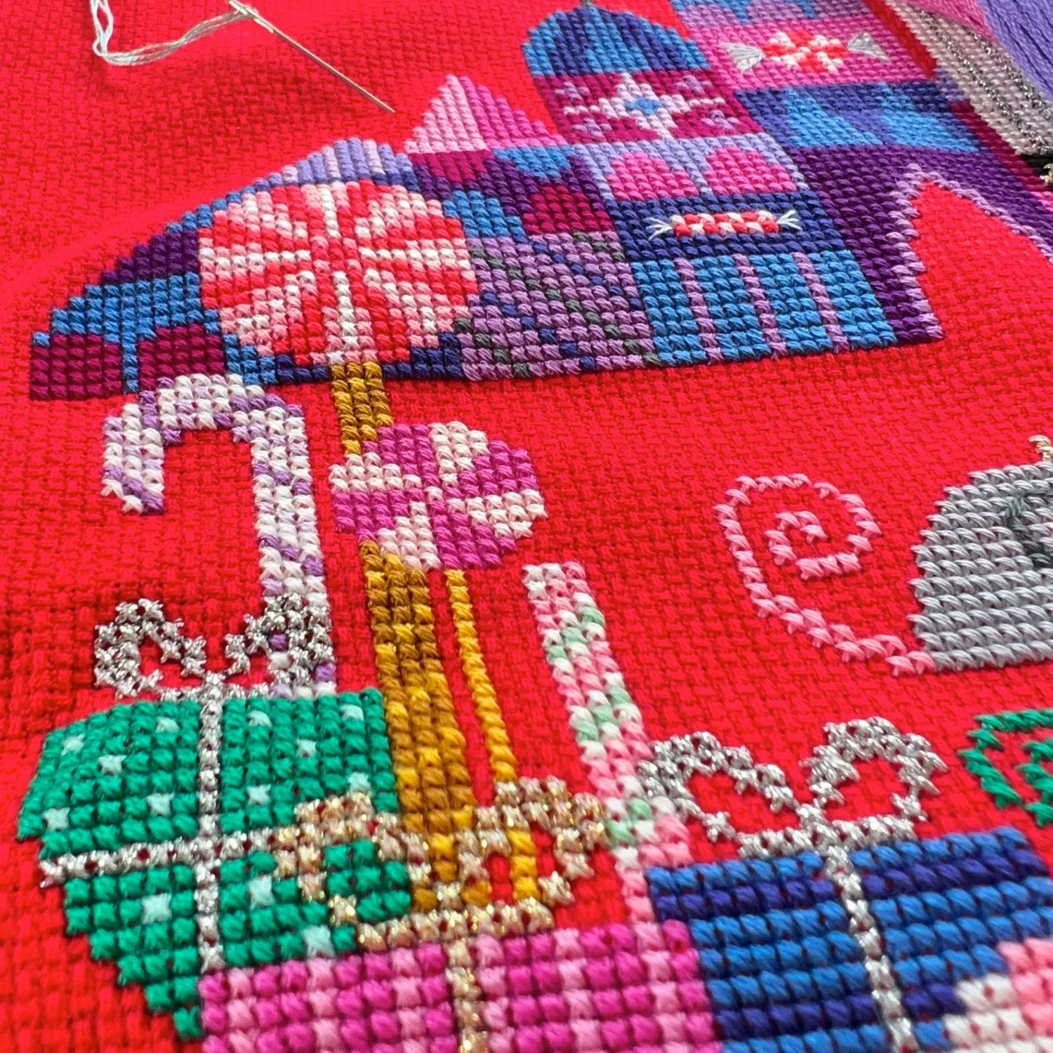 Nutty Or Nice Christmas Stocking Cross Stitch Pattern 4 Nutty Or Nice Christmas Stocking Cross Stitch Pattern - Image 2