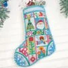 Oh What Fun Christmas Stocking Cross Stitch Pattern -Olympus Handmade Store satsuma street cross stitch pattern oh what fun christmas stocking 01