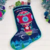 Sky High Santa Christmas Stocking Cross Stitch Pattern -Olympus Handmade Store satsuma street cross stitch pattern sky high santa 0000 Layer1
