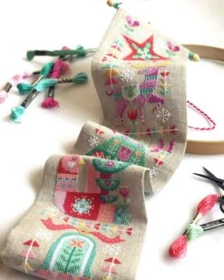 Deck The Halls Cross Stitch Pattern -Olympus Handmade Store satsuma street deck the halls cross stitch 03