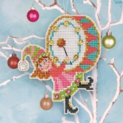 Little Drummer Girl Cross Stitch Ornament Kit
