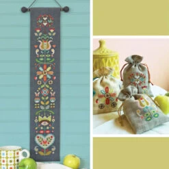 Folk Flowers Cross Stitch Pattern