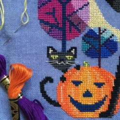 Halloween Cat Cross Stitch Pattern -Olympus Handmade Store satsuma street halloween cat cross stitch pattern 03