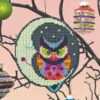 Night Owl Halloween Cross Stitch Ornament Kit 1 Night Owl Halloween Cross Stitch Ornament Kit -Olympus Handmade Store satsuma street halloween cross stitch kit night owl 0